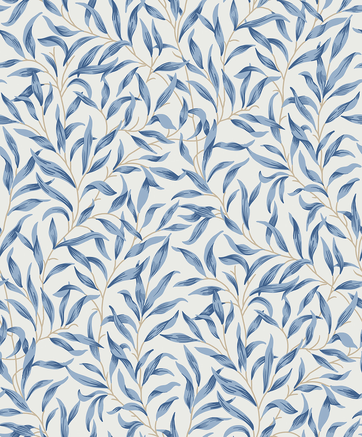 ET13312 Etten Studios Etten Studios Online Wallpaper Willow Leaves Blue Lake