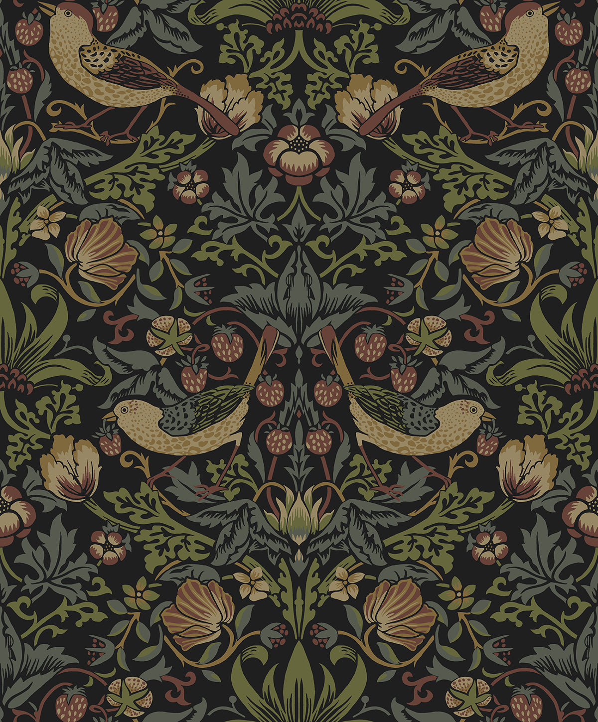ET13401 Etten Studios Etten Studios Online Wallpaper Strawberry Meadow Black