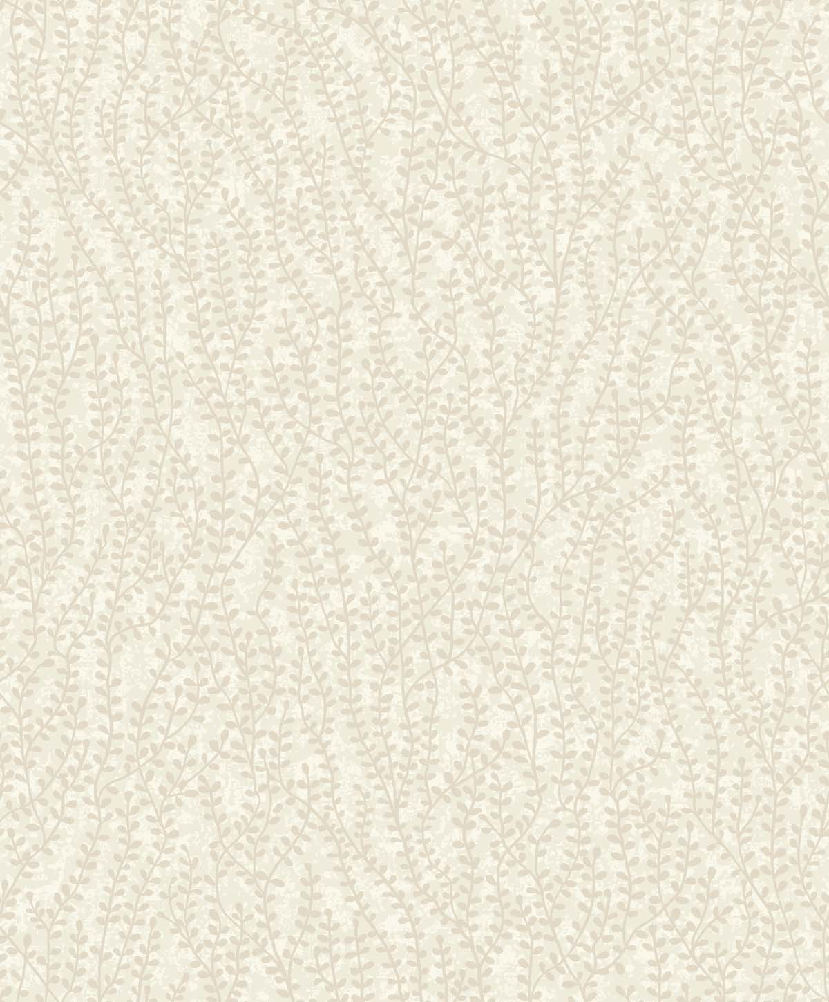 EW10605 Seabrook Designs White Heron Wallpaper Seaweed Beaded Branches Off White Satin