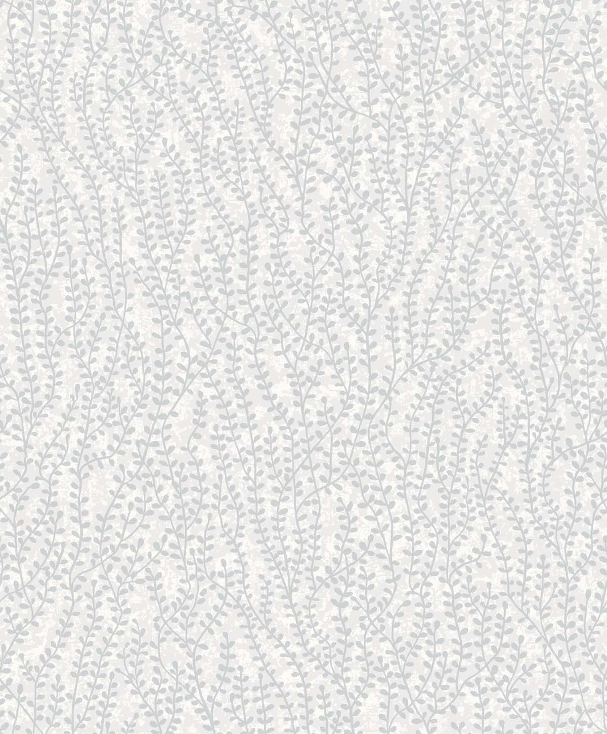 EW10608 Seabrook Designs White Heron Wallpaper Seaweed Beaded Branches Diamond Glass Beads
