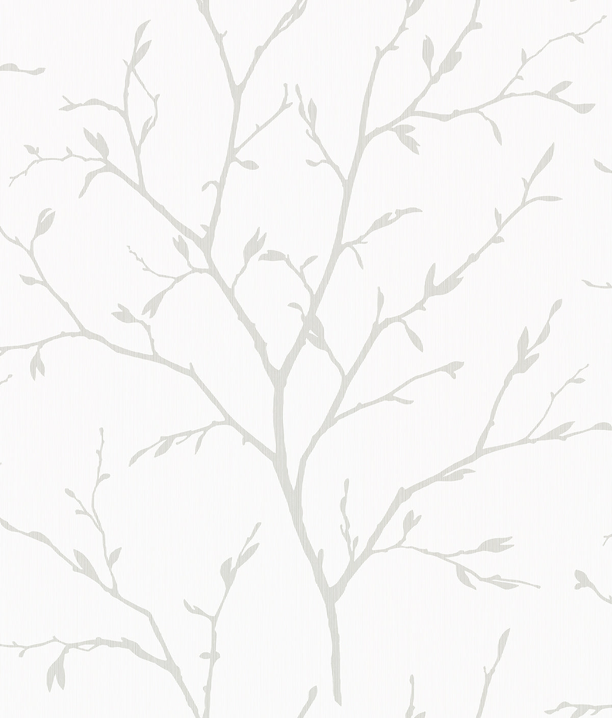 EW11808 Seabrook Designs White Heron Wallpaper Branching Out Winter Grey