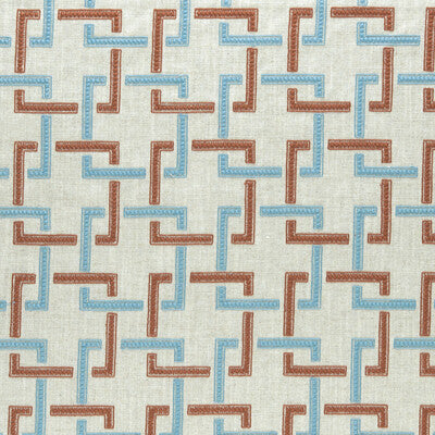 F0960/02-CAC SEKAI CINNABAR/AQUA CLARKE AND CLARKE DRAPERY