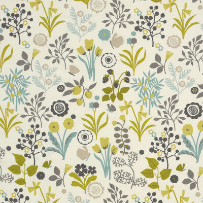 F0991/01-CAC FRIDA CHARTEUSE/CHARCOAL CLARKE AND CLARKE Fabrics Drapery Upholstery