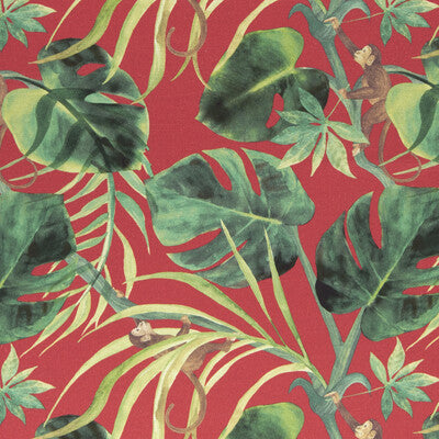 F0998/04-CAC MONKEY BUSINESS ROUGE CLARKE AND CLARKE Fabrics Drapery Upholstery