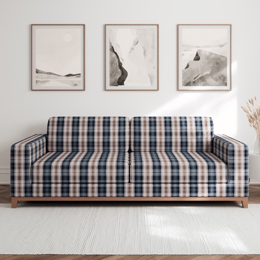 F100-119 Plaid nan Blue Performance Colors