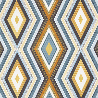 F1067/06-CAC TERRAZZO TEAL/SPICE CLARKE AND CLARKE Fabrics Drapery Upholstery