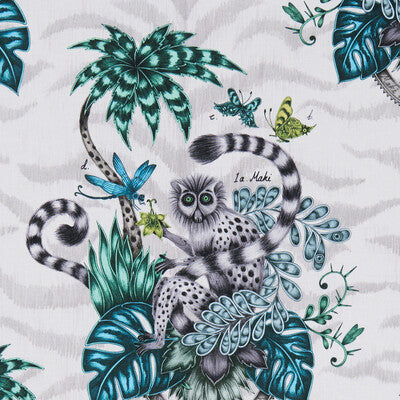 F1112/01-CAC LEMUR JUNGLE CLARKE AND CLARKE Fabrics Drapery Upholstery