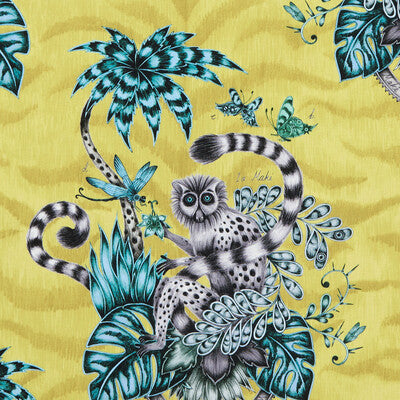 F1112/02-CAC LEMUR LIME CLARKE AND CLARKE Fabrics Drapery Upholstery