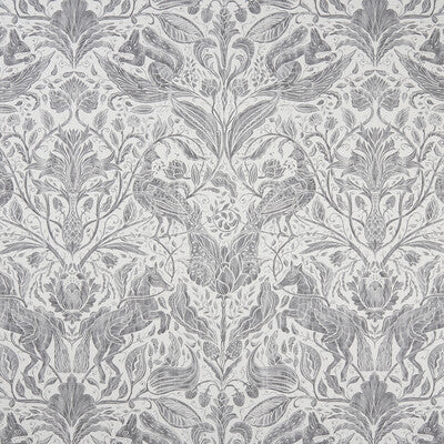 F1159/03-CAC FOREST TRAIL SMOKE CLARKE AND CLARKE Fabrics Drapery Upholstery