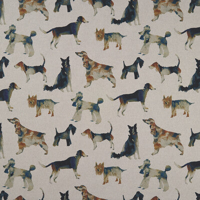 F1176/01-CAC WALKIES LINEN CLARKE AND CLARKE Fabrics Drapery Upholstery