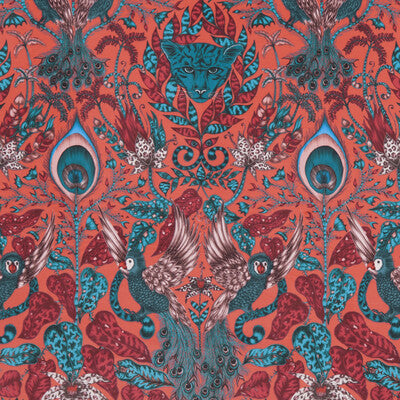 F1206/01-CAC AMAZON VELVET RED CLARKE AND CLARKE Fabrics Drapery Upholstery