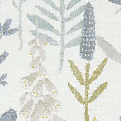F1232/01-CAC BELLFLOWER CHAMBRAY/HONEY CLARKE AND CLARKE Fabrics Drapery Upholstery