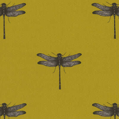 F1327/04-CAC AZURE OCHRE CLARKE AND CLARKE Fabrics Drapery Upholstery