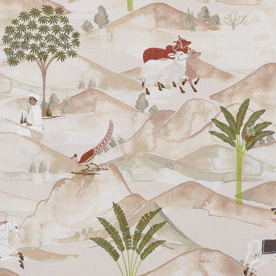 F1371/01-CAC SAHARA APPLE/BLUSH CLARKE AND CLARKE Fabrics Drapery Upholstery