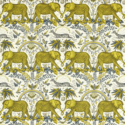 F1495/01-CAC ZAMBEZI LINEN GOLD CLARKE AND CLARKE Fabrics Drapery Upholstery