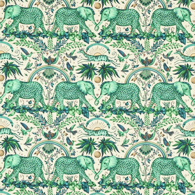 F1495/02-CAC ZAMBEZI LINEN GREEN CLARKE AND CLARKE Fabrics Drapery Upholstery