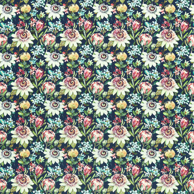 F1520/01-CAC PARADISE MIDNIGHT VELVET CLARKE AND CLARKE Fabrics Drapery Upholstery