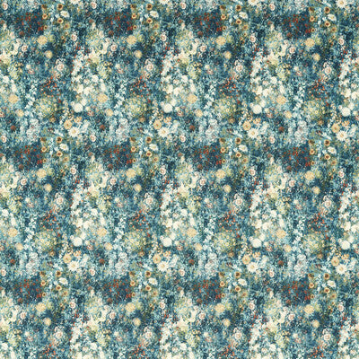 F1539/02-CAC ROSEDENE DENIM/SPICE CLARKE AND CLARKE Fabrics Drapery Upholstery