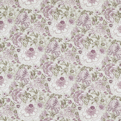 F1542/03-CAC LUCIENNE RASPBERRY/LINEN CLARKE AND CLARKE Fabrics Drapery Upholstery
