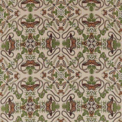 F1581/01-CAC EMERALD FOREST BLUSH JACQUARD CLARKE AND CLARKE DRAPERY
