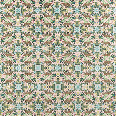 F1587/01-CAC MENAGERIE BLUSH VELVET CLARKE AND CLARKE Fabrics Drapery Upholstery