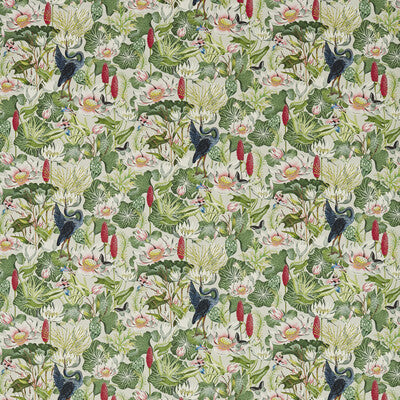 F1605/01-CAC WATERLILY DOVE CLARKE AND CLARKE Fabrics Drapery Upholstery