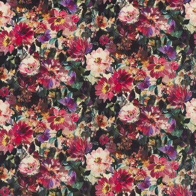 F1610/03-CAC TAHITI FUCHSIA VELVET CLARKE AND CLARKE Fabrics Drapery Upholstery