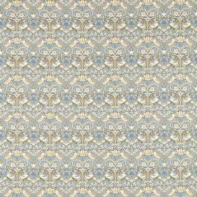 F1678/02-CAC STRAWBERRY THIEF SLATE CLARKE AND CLARKE Fabrics Drapery Upholstery