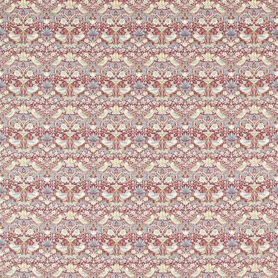 F1678/03-CAC STRAWBERRY THIEF PLUM CLARKE AND CLARKE Fabrics Drapery Upholstery