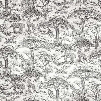 F1710/03-CAC KISUMU NOIR CLARKE AND CLARKE Fabrics Drapery Upholstery