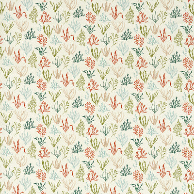 F1727/01-CAC PORTSIDE CORAL/MINERAL CLARKE AND CLARKE Fabrics Drapery Upholstery