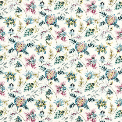 F1739/03-CAC SIZERGH TEAL BERRY CLARKE AND CLARKE Fabrics Drapery Upholstery