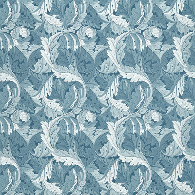 F1740/01-CAC ACANTHUS JACQUARD DENIM CLARKE AND CLARKE UPHOLSTERY
