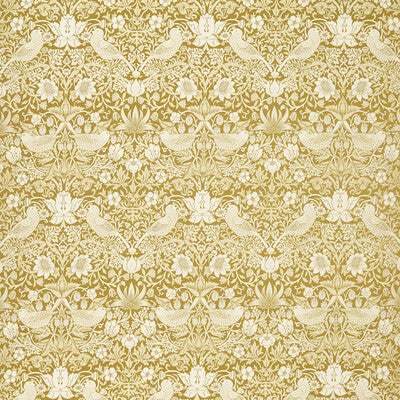 F1746/01-CAC STRAWBERRY THIEF JACQUARD CHARTREUSE CLARKE AND CLARKE DRAPERY
