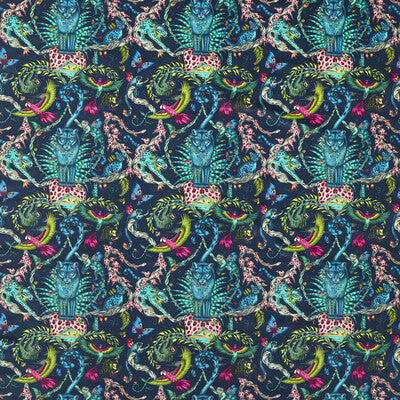 F1749/04-CAC BOSQUE DREAMS VELVET NAVY CLARKE AND CLARKE UPHOLSTERY