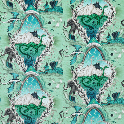 F1752/03-CAC HIGHLANDIA VELVET SAGE CLARKE AND CLARKE UPHOLSTERY