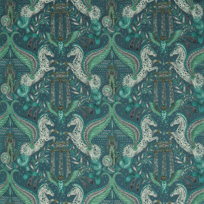 F1754/01-CAC ODYSSEY MYTHOS JACQUARD OLIVE CLARKE AND CLARKE DRAPERY