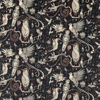F1759/01-CAC QUETZAL VELVET CHARCOAL CLARKE AND CLARKE UPHOLSTERY