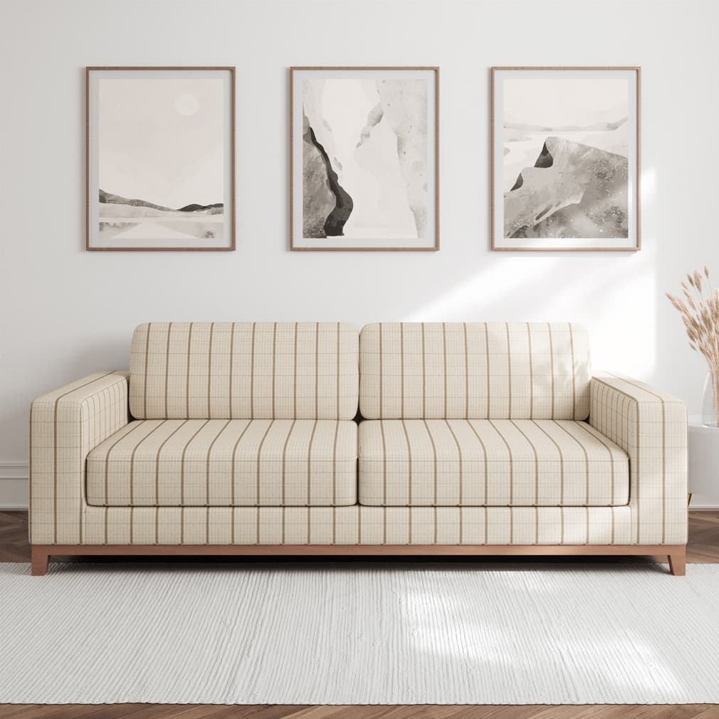 F200-122 Plaid nan Beige & Taupe Performance Colors
