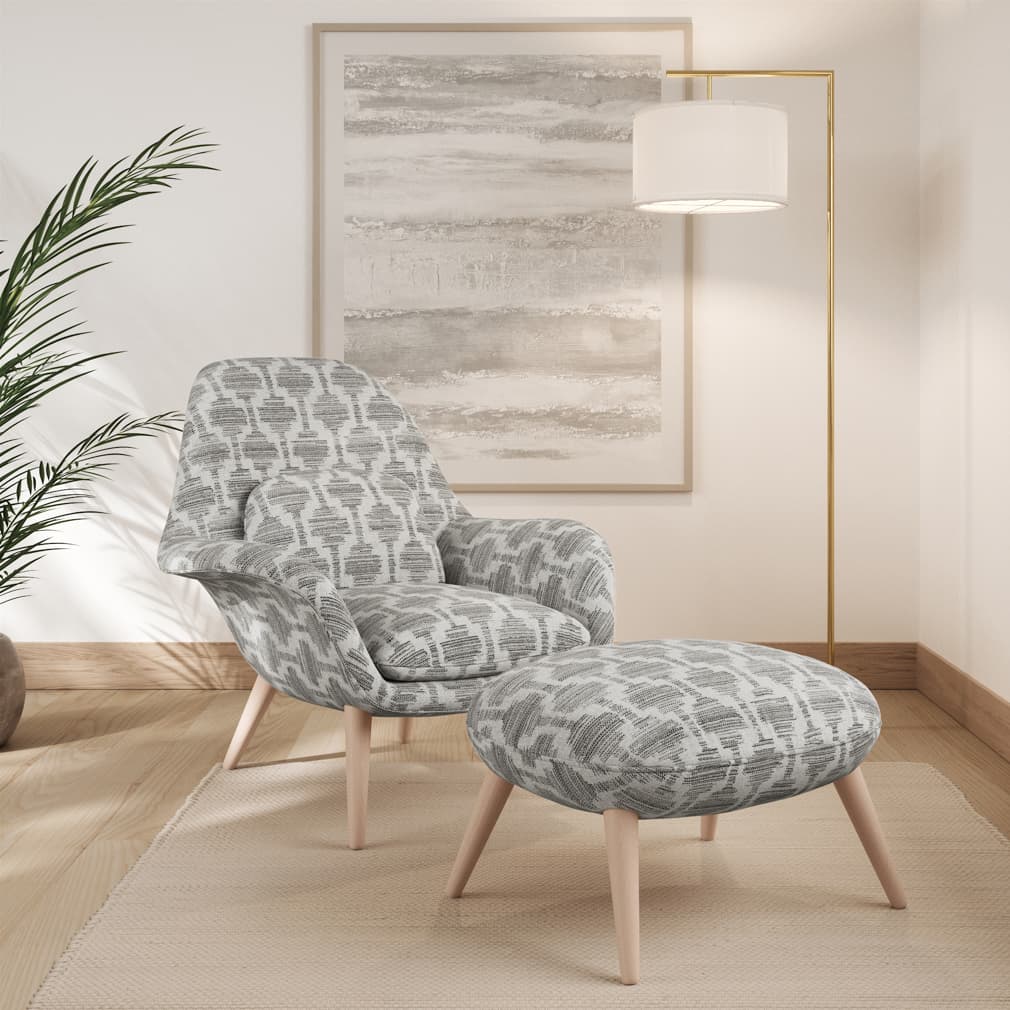 F300-122 Abstract & Geometric,Global nan Grey & Silver Performance Colors