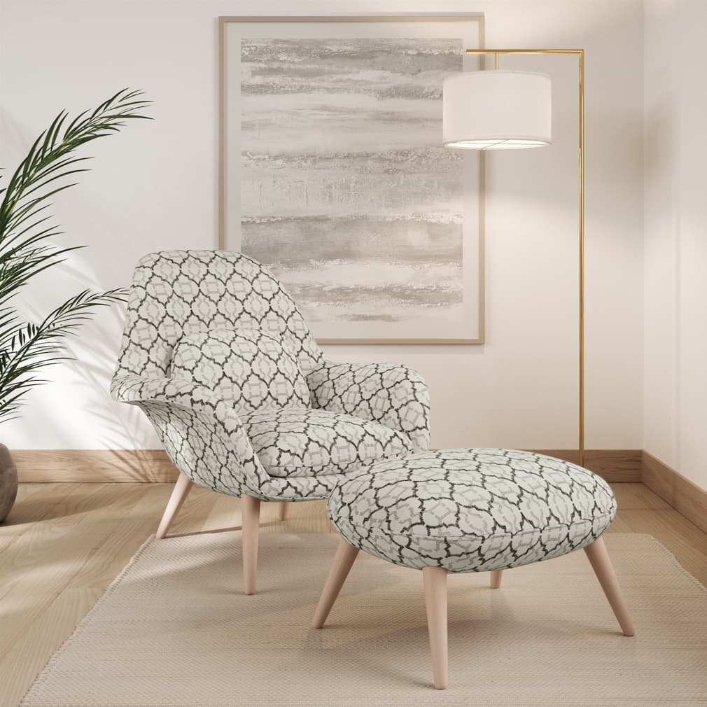 F300-185 Abstract & Geometric nan Grey & Silver Performance Colors
