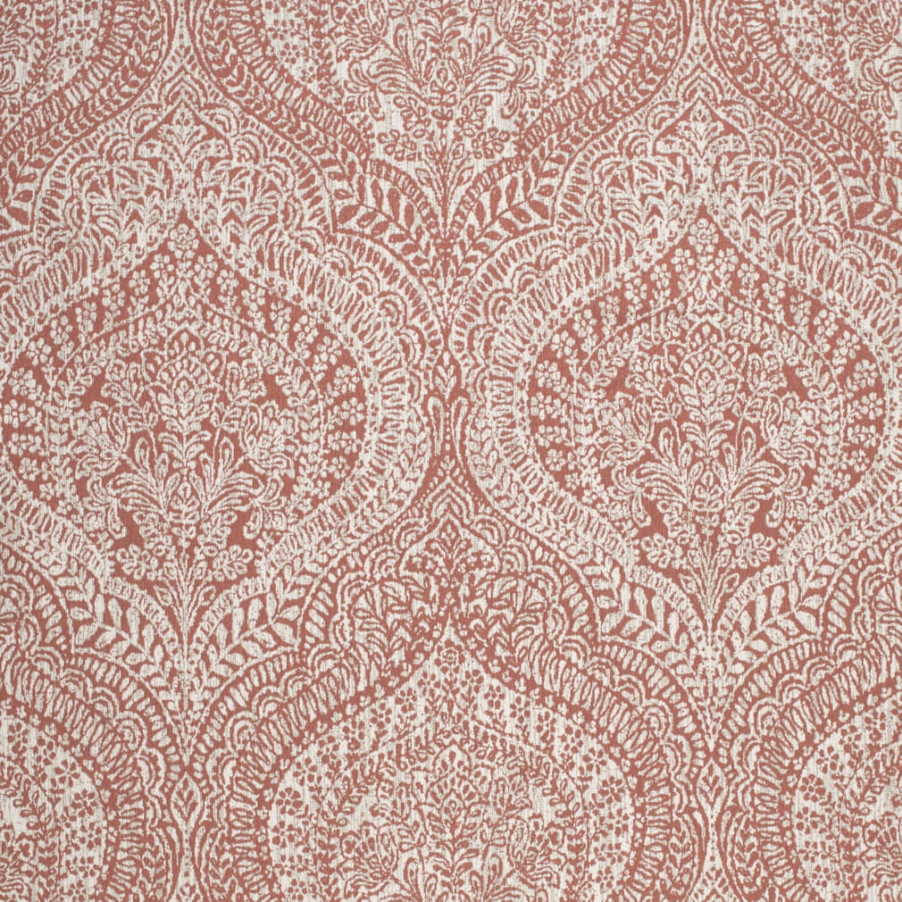 F300-255 Damask Orange & Rust Charlotte Fabrics Woven Patterns