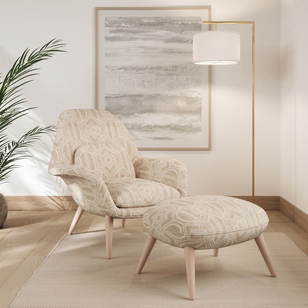 F400-132 Abstract & Geometric,Global nan Beige & Taupe Performance Colors