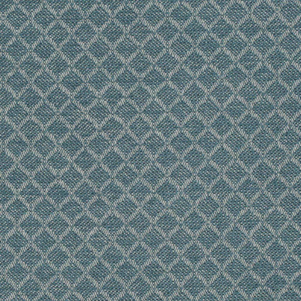 F400-149 Abstract & Geometric,Diamonds,Small Scale Aqua & Teal Charlotte Fabrics Chenille,Crypton,Woven Patterns