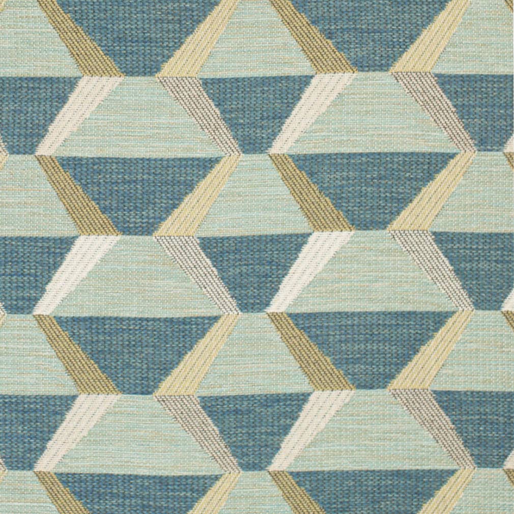 F400-152 Abstract & Geometric Aqua & Teal Charlotte Fabrics Woven Patterns