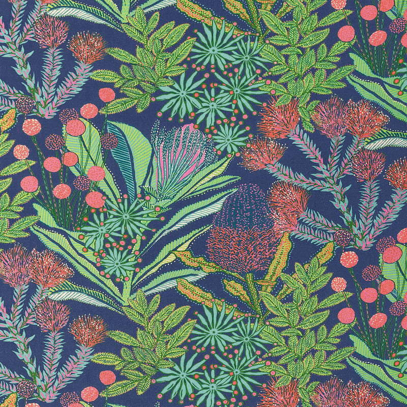 F81764 Thibaut Navy Fabric