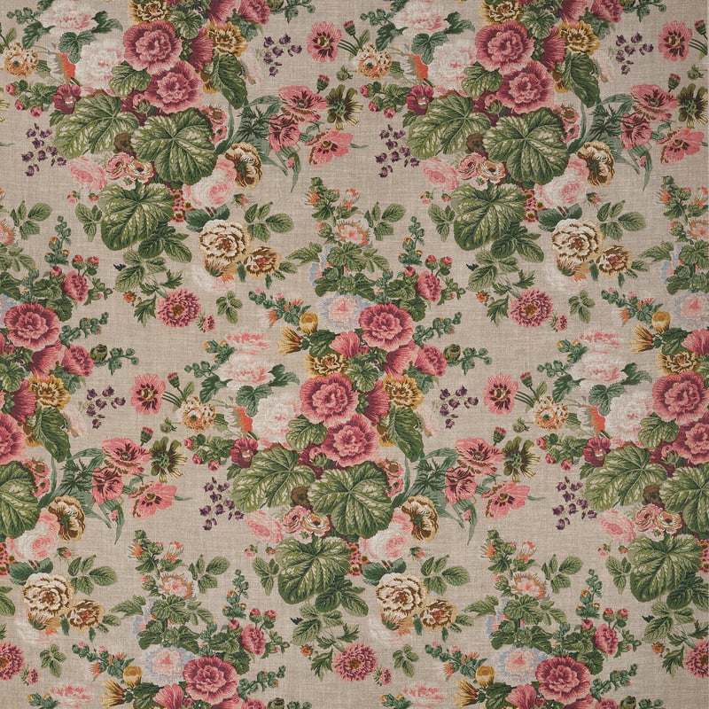 F910514 Thibaut Beige and Coral Fabric