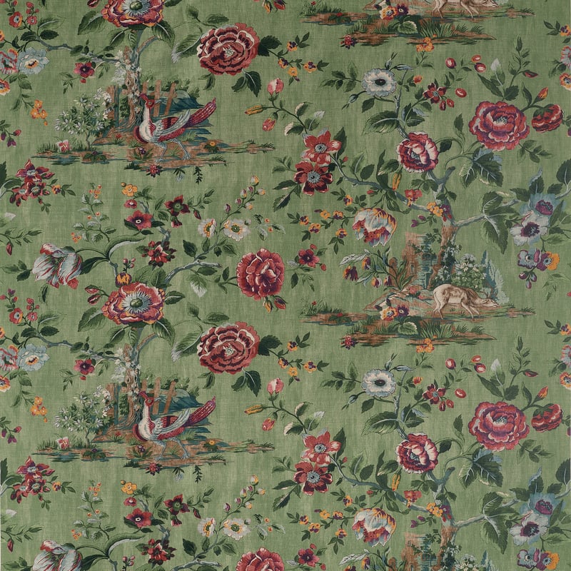 F910542 Thibaut Green Fabric