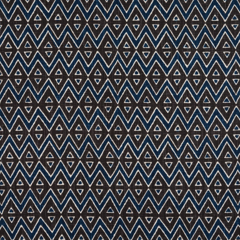 F913236 Thibaut Brown and Navy Fabric