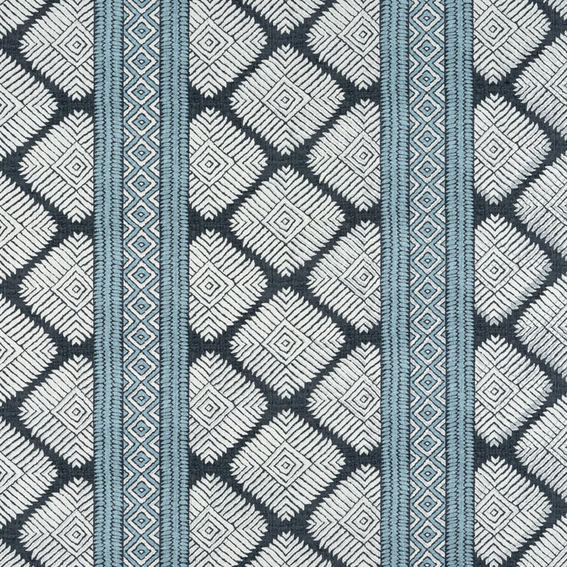 F913250 Thibaut Black and Blue Fabric